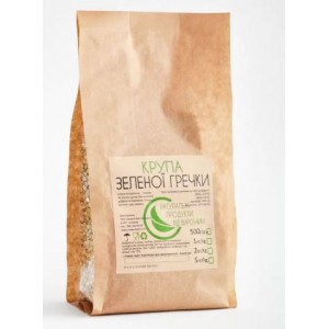 Groats of green buckwheat Organic Eco-Product Kraft Paper, 500 g