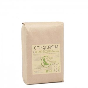 Rye malt not fermented white Organic Eco-Product, 5 kg